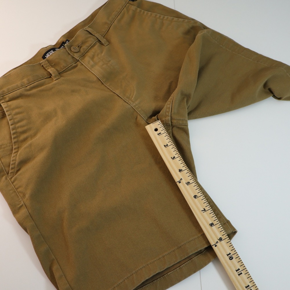 Vans Authentic Chino Shorts Mens 32 Khaki Tan Relaxed Fit Skate Casual Cotton - Picture 8 of 9